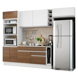 Cocina Integral Safira Blanco 290x225cm sin Mesón y sin Estufa - COCINAS | Bylmo