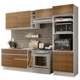 Cocina Integral Cristal Marron 290x225cm sin Mesón y sin Estufa - COCINAS | Bylmo