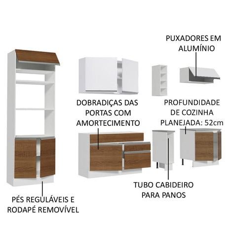 Cocina Integral Vicenza Blanco 290x225cm sin Mesón y sin Estufa - COCINAS | Bylmo
