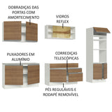 Cocina Integral Glamy Marron 310x225cm sin Mesón con Dos Cajones y sin Estufa - COCINAS | Bylmo