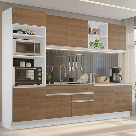 Cocina Integral Glamy Marron 310x225cm sin Mesón y sin Estufa - COCINAS | Bylmo