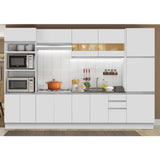 Cocina Integral Roma Blanco 330x225cm sin Mesón y sin Estufa - COCINAS | Bylmo