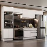 Cocina Integral Glamy Blanco 350x225cm sin Mesón y sin Estufa - COCINAS | Bylmo