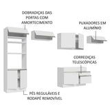 Cocina Integral Glamy Blanco 350x225cm sin Mesón y sin Estufa - COCINAS | Bylmo