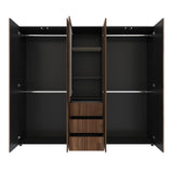 Closet Java Gales y Wengue 230x200cm con Tres Cajones y con Espejo - CLOSETS | Bylmo