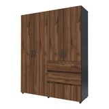 Closet Luanda Gales y Wengue 160x200cm con Tres Cajones - CLOSETS | Bylmo