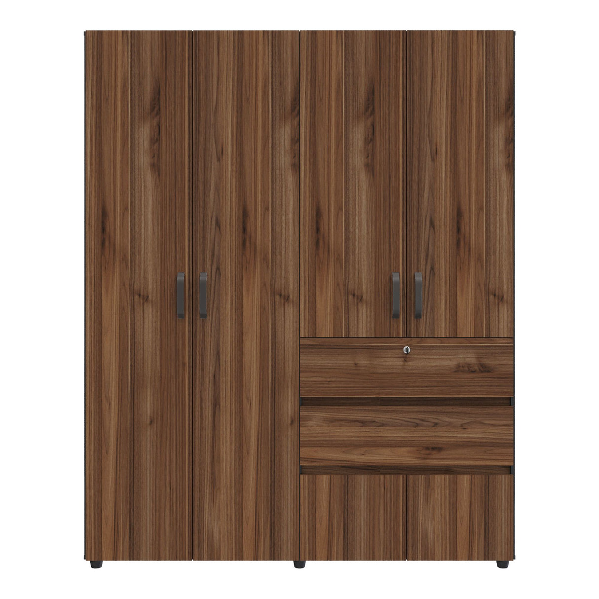 Closet Luanda Gales y Wengue 160x200cm con Tres Cajones - CLOSETS | Bylmo