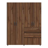 Closet Luanda Gales y Wengue 160x200cm con Tres Cajones - CLOSETS | Bylmo