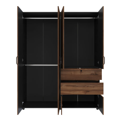 Closet Luanda Gales y Wengue 160x200cm con Tres Cajones - CLOSETS | Bylmo