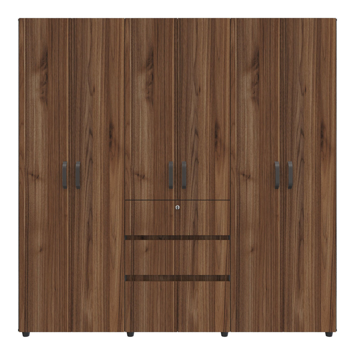 Closet Luanda Gales y Wengue 200x200cm con Dos Cajones - CLOSETS | Bylmo