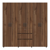 Closet Luanda Gales y Wengue 200x200cm con Dos Cajones - CLOSETS | Bylmo