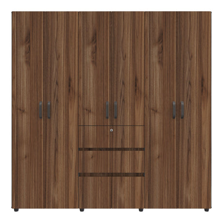 Closet Luanda Gales y Wengue 200x200cm con Dos Cajones - CLOSETS | Bylmo