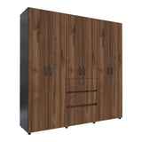 Closet Luanda Gales y Wengue 200x200cm con Dos Cajones - CLOSETS | Bylmo