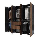 Closet Luanda Gales y Wengue 200x200cm con Dos Cajones - CLOSETS | Bylmo