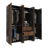 Closet Luanda Gales y Wengue 200x200cm con Dos Cajones - CLOSETS | Bylmo