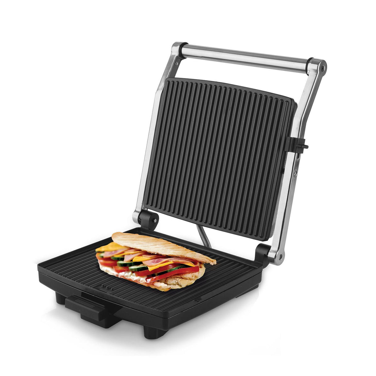 Asador Electrico Negro y Plateado de Acero Inoxidable 57x37.2cm Portable - ASADORES | Bylmo