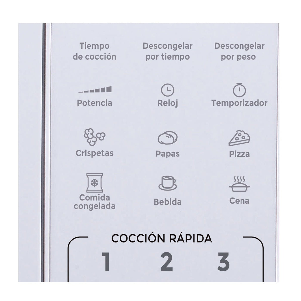 Horno Microondas Blanco 43.5x25cm Para 20 Litros con Seis Funciones - HORNOS MICROONDAS | Bylmo