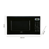 Horno Microondas Negro 43.5x25cm Para 20 Litros con Seis Funciones - HORNOS MICROONDAS | Bylmo