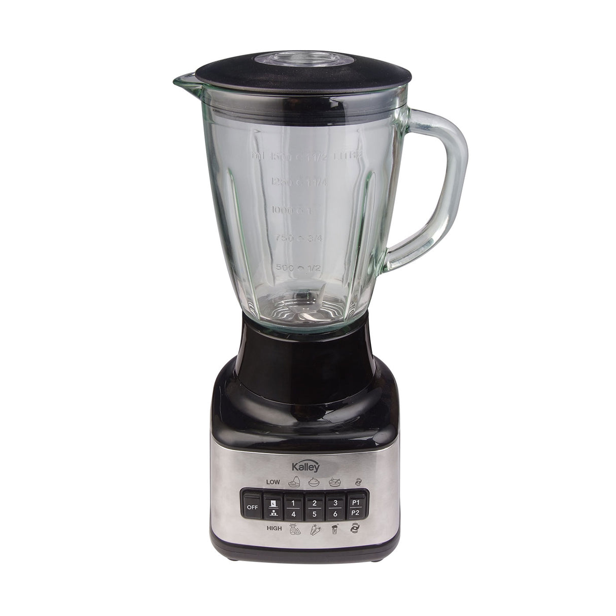 Licuadora Negro y Plateado 21.8x39.1cm de 1.5 Litros con Seis Velocidades y Seis Funciones Preconfiguradas - LICUADORAS Y PROCESADORES | Bylmo
