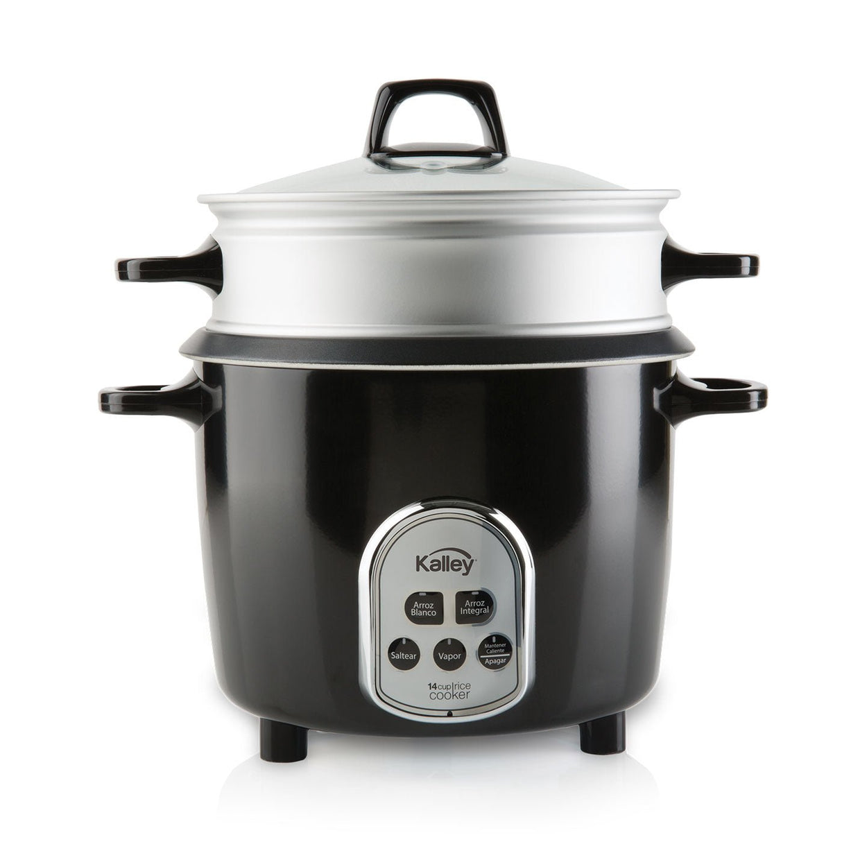 Olla Arrocera Negro y Gris 27.3x29.3cm de 1.5 Litros con Funciones Preconfiguradas - OLLAS ARROCERAS | Bylmo