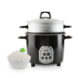 Olla Arrocera Negro y Gris 27.3x29.3cm de 1.5 Litros con Funciones Preconfiguradas - OLLAS ARROCERAS | Bylmo