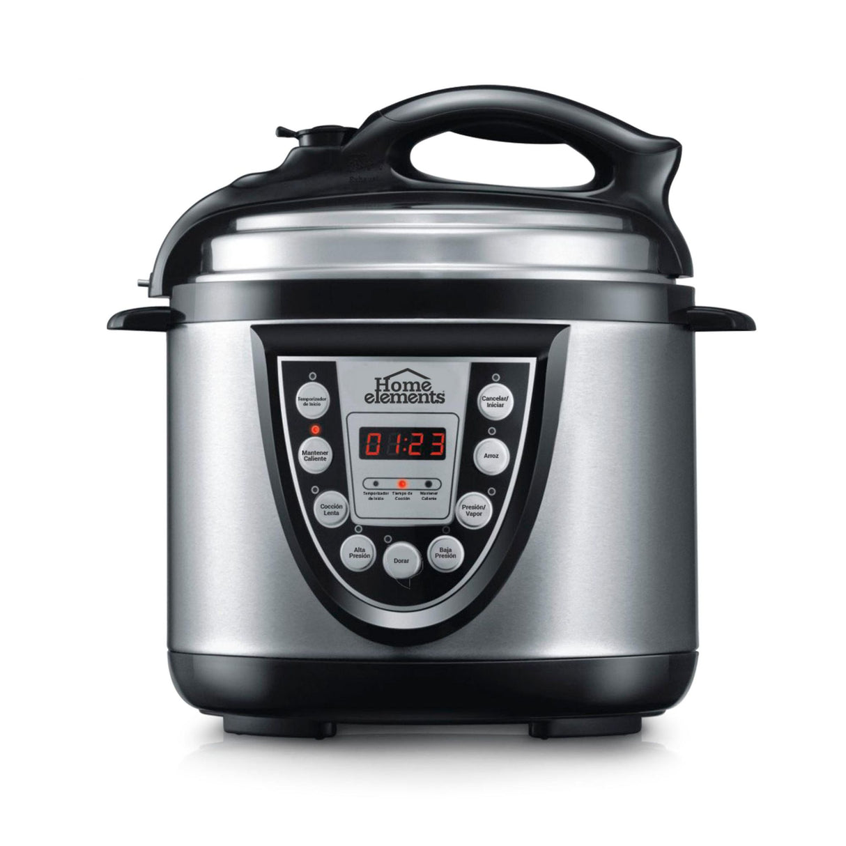 Olla Multifuncional Plateado y Negro 27.5x32cm de 4 Litros con Seis Funciones preconfiguradas - OLLAS MULTIFUNCIONALES | Bylmo