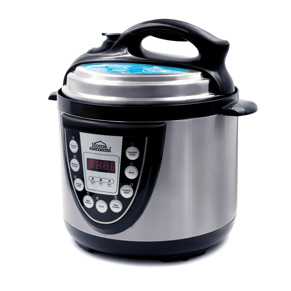 Olla Multifuncional Plateado y Negro 27.5x32cm de 4 Litros con Seis Funciones preconfiguradas - OLLAS MULTIFUNCIONALES | Bylmo