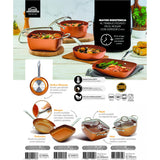 Olla Alta Cobre 23x15cm De 2.5 Litros Apta para Inducción con Mango de Acero Inoxidable - OLLAS Y SARTENES | Bylmo