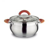 Olla Alta Plateado y Cobre 23.5x20cm De 4.6 Litros Apta para Inducción con Mango de Silicona - OLLAS Y SARTENES | Bylmo