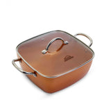 Olla Alta Cobre 25x12cm De 4 Litros Apta para Inducción con Mango de Acero Inoxidable - OLLAS Y SARTENES | Bylmo