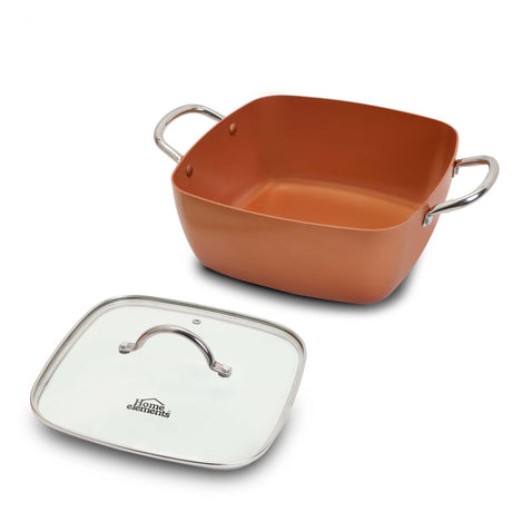 Olla Alta Cobre 25x12cm De 4 Litros Apta para Inducción con Mango de Acero Inoxidable - OLLAS Y SARTENES | Bylmo