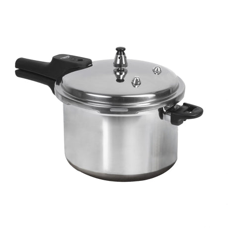 Olla de Presión Plateado y Negro 30.4x26.5cm De 11 Litros Apta para Inducción con Mango de Baquelita - OLLAS Y SARTENES | Bylmo