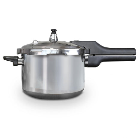 Olla de Presión Plateado y Negro 30.4x26.5cm De 11 Litros Apta para Inducción con Mango de Baquelita - OLLAS Y SARTENES | Bylmo