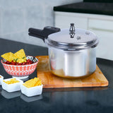 Olla de Presión Plateado y Negro 20.5x20.5cm De 3.2 Litros Apta para Inducción con Mango de Baquelita - OLLAS Y SARTENES | Bylmo