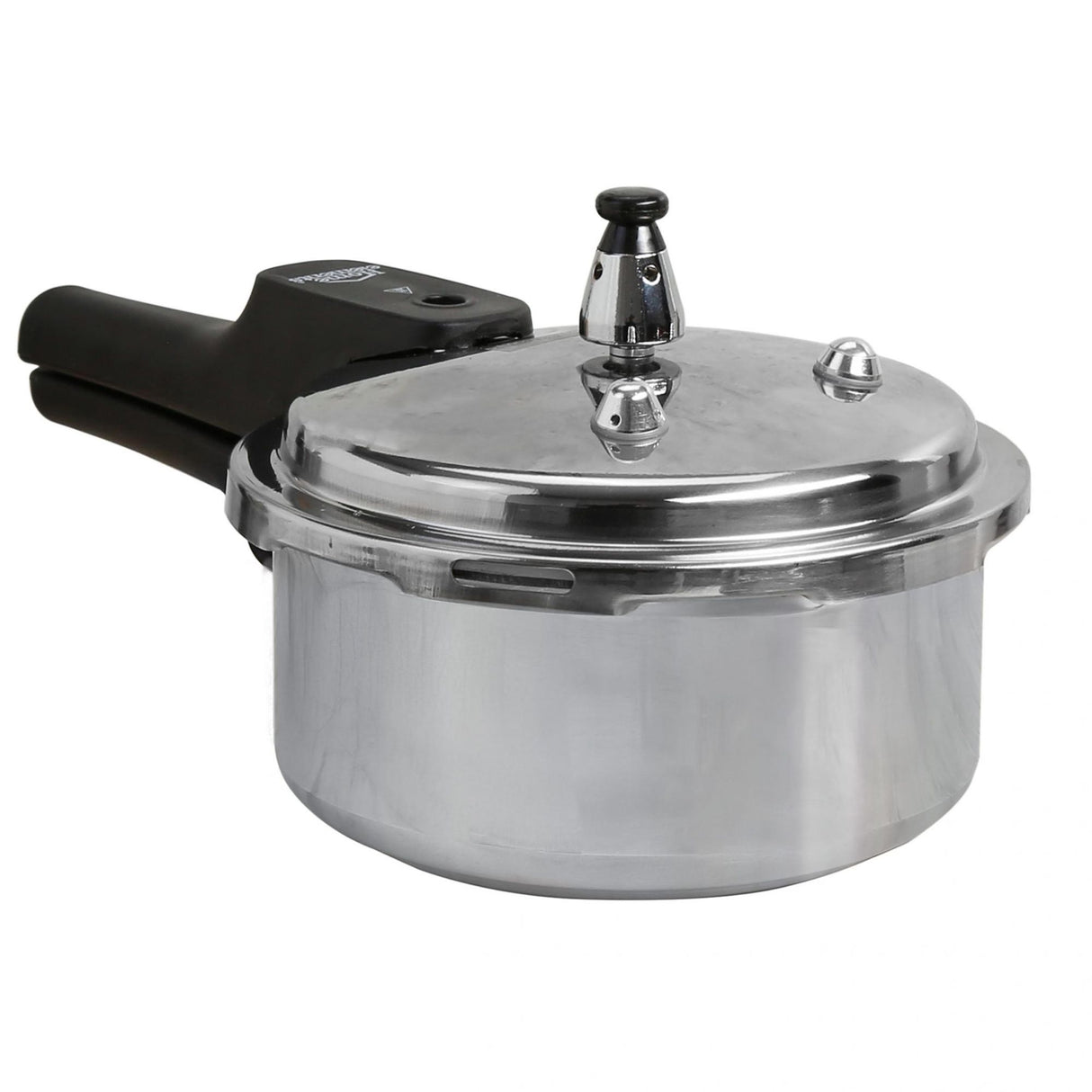 Olla de Presión Plateado y Negro 20.5x17cm De 2 Litros Apta para Inducción con Mango de Baquelita - OLLAS Y SARTENES | Bylmo