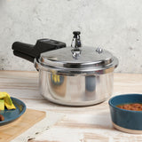 Olla de Presión Plateado y Negro 20.5x17cm De 2 Litros Apta para Inducción con Mango de Baquelita - OLLAS Y SARTENES | Bylmo