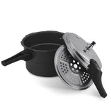 Olla de Presión Gris y Negro 22.5x19.5cm De 5.6 Litros Apta para Inducción con Mango de Baquelita - OLLAS Y SARTENES | Bylmo