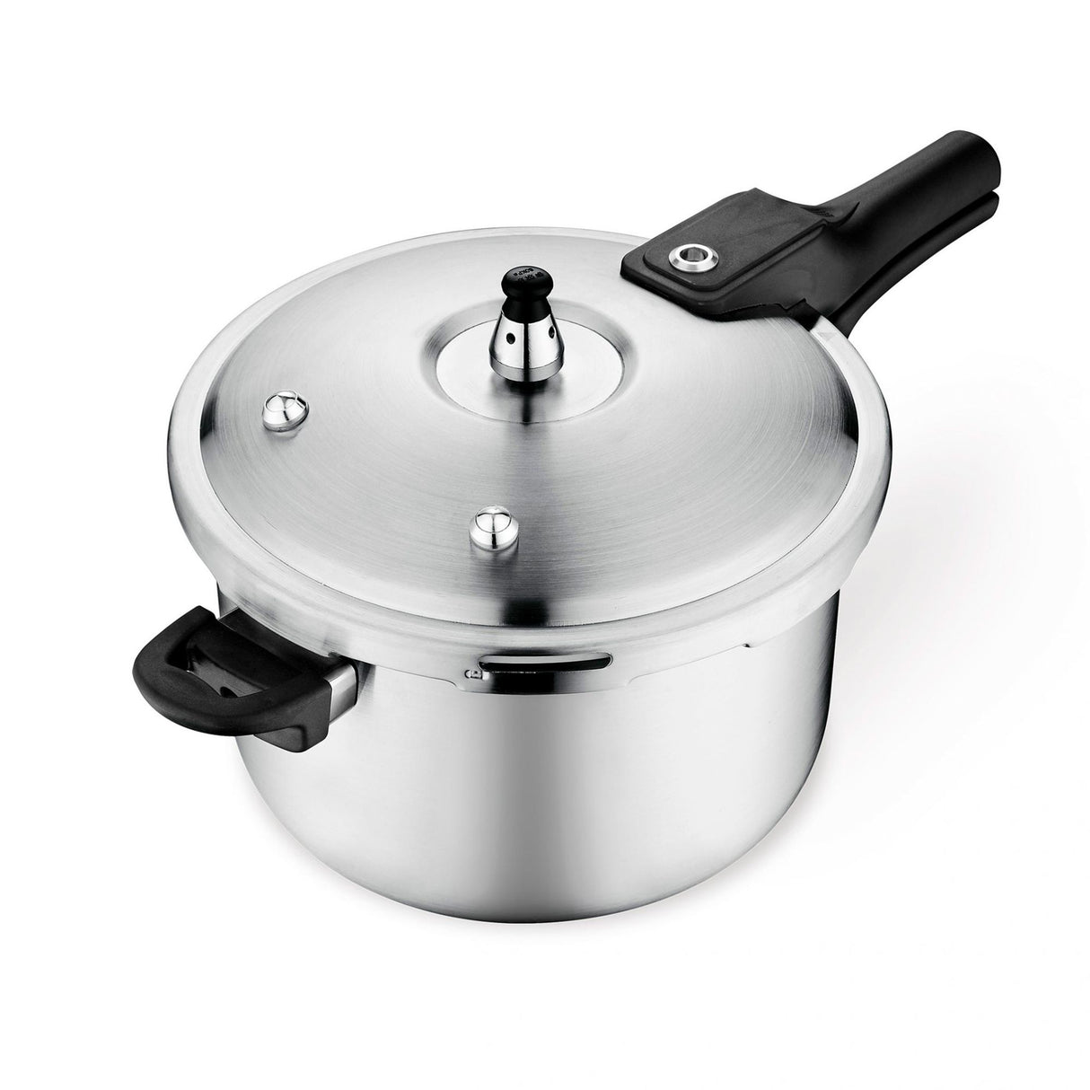 Olla de Presión Plateado y Negro 25.5x20.2cm De 5.6 Litros con Mango de Baquelita - OLLAS Y SARTENES | Bylmo