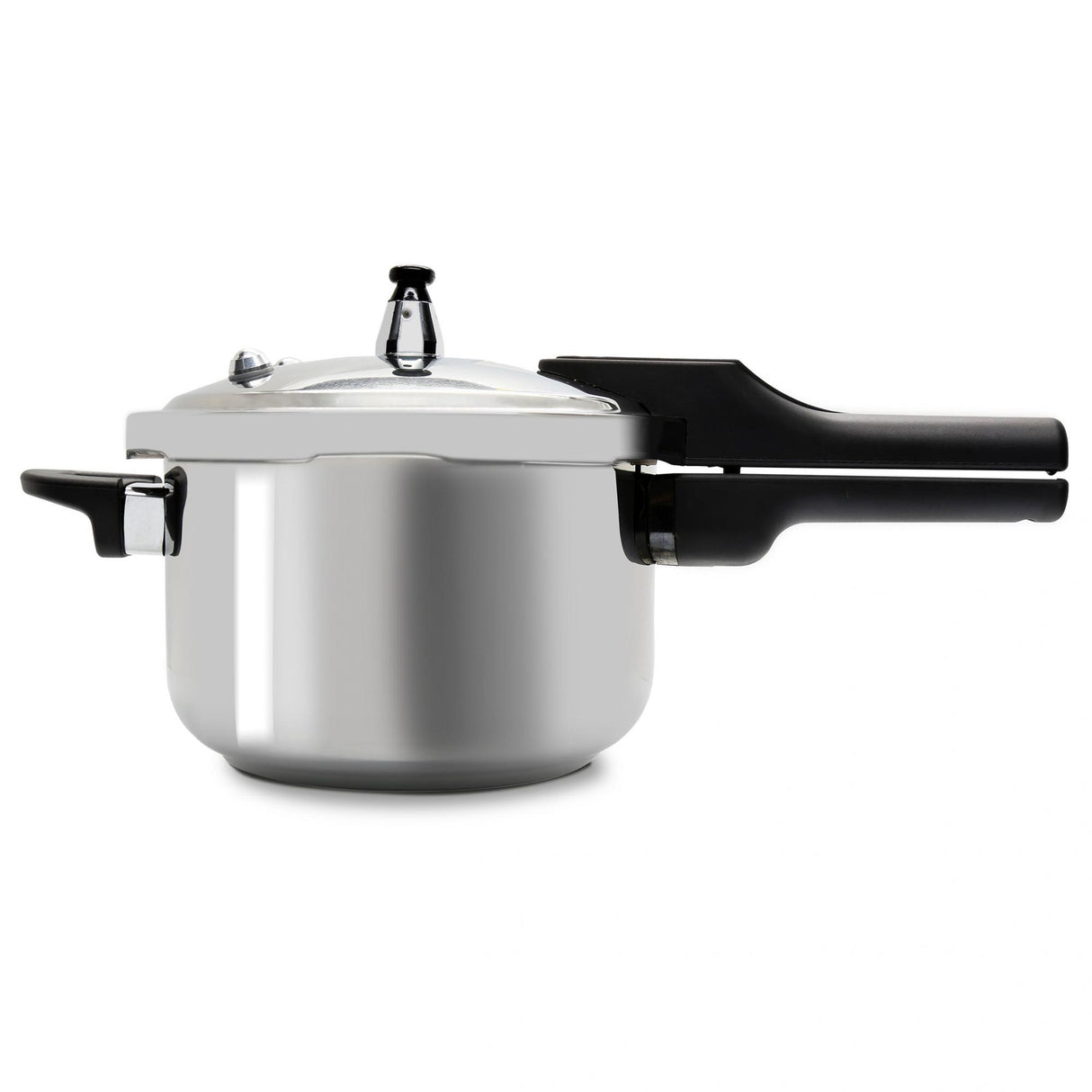 Olla de Presión Plateado y Negro 25.5x20.2cm De 5.6 Litros con Mango de Baquelita - OLLAS Y SARTENES | Bylmo