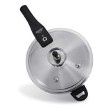 Olla de Presión Plateado y Negro 23x19cm De 4.2 Litros Apta para Inducción con Mango de Baquelita - OLLAS Y SARTENES | Bylmo