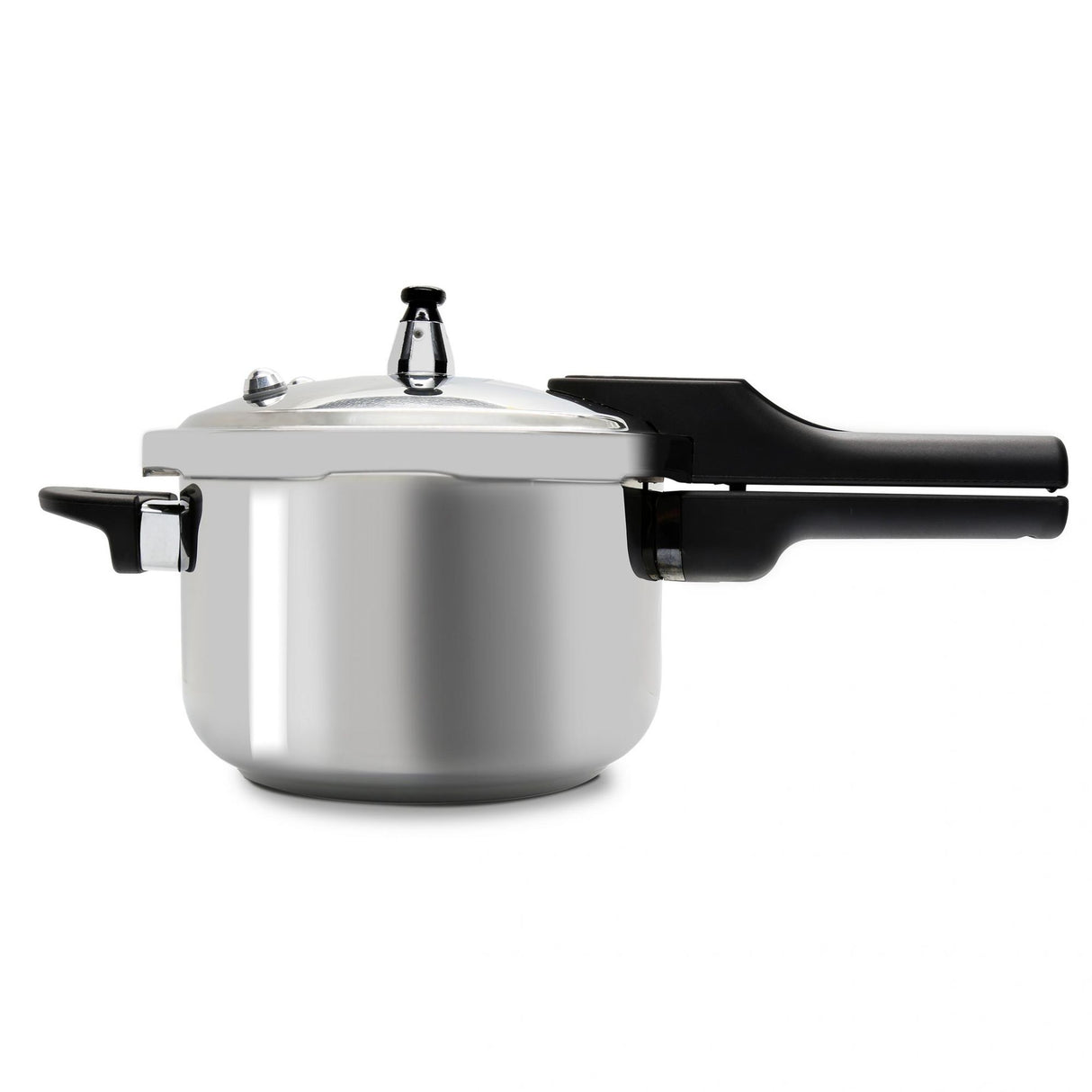 Olla de Presión Plateado y Negro 23x19cm De 4.2 Litros Apta para Inducción con Mango de Baquelita - OLLAS Y SARTENES | Bylmo