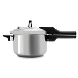 Olla de Presión Plateado y Negro 23x19cm De 4.2 Litros Apta para Inducción con Mango de Baquelita - OLLAS Y SARTENES | Bylmo