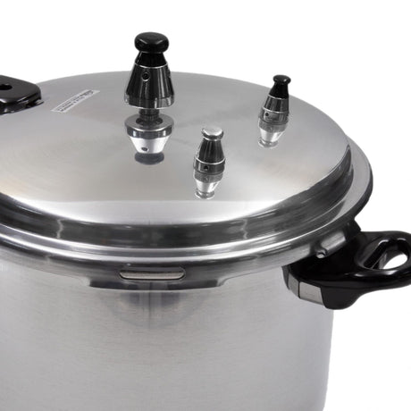 Olla de Presión Plateado y Negro 32.5x25.5cm De 11 Litros Apta para Inducción con Mango de Baquelita - OLLAS Y SARTENES | Bylmo