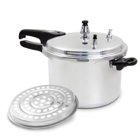 Olla de Presión Plateado y Negro 29x24cm De 9 Litros Apta para Inducción con Mango de Baquelita - OLLAS Y SARTENES | Bylmo