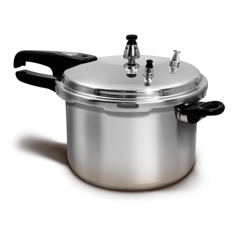 Olla de Presión Plateado y Negro 29x24cm De 9 Litros Apta para Inducción con Mango de Baquelita - OLLAS Y SARTENES | Bylmo