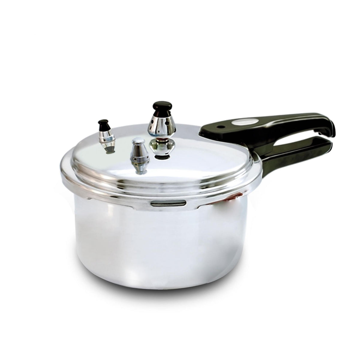 Olla de Presión Plateado y Negro 20.5x15cm De 2 Litros Apta para Inducción con Mango de Baquelita - OLLAS Y SARTENES | Bylmo