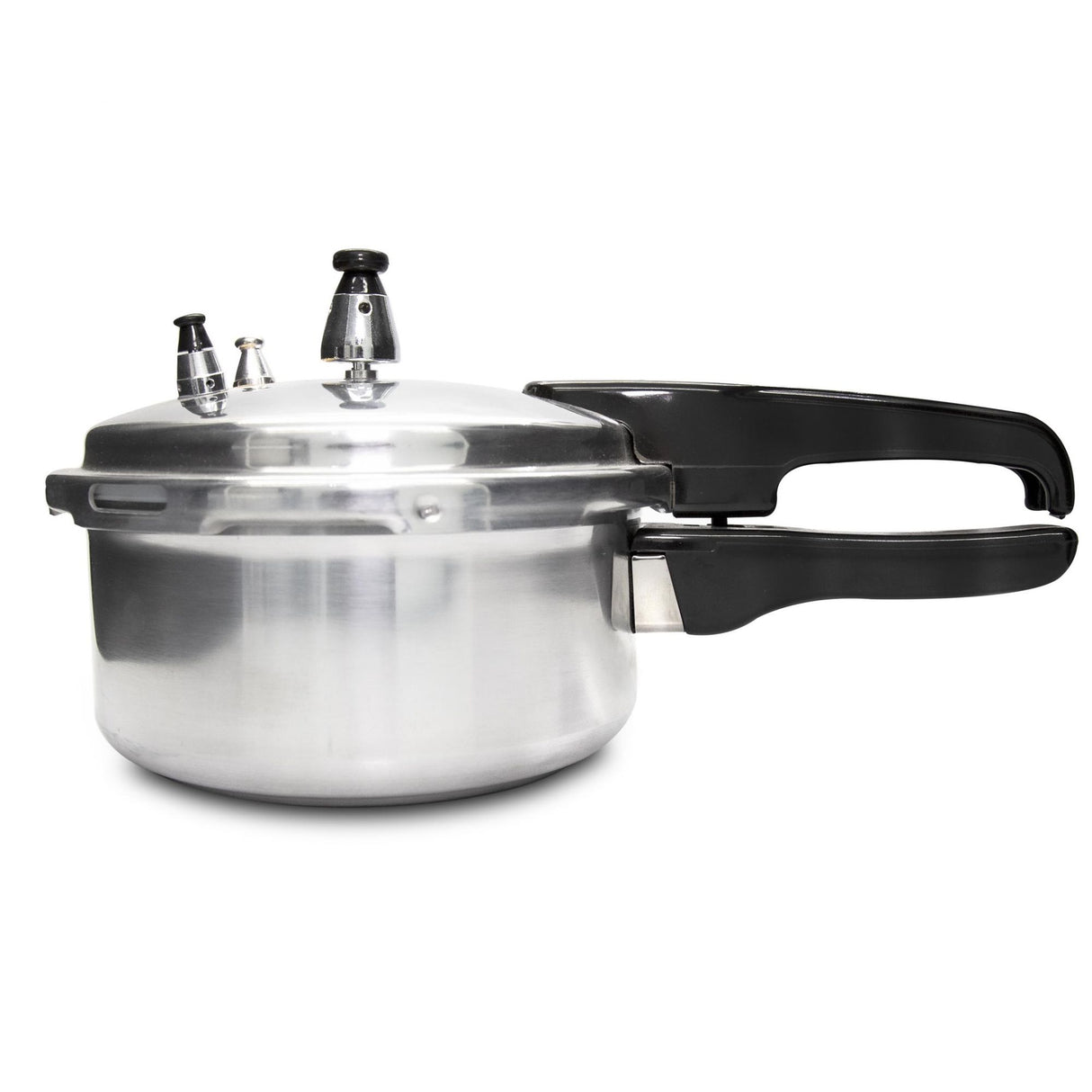 Olla de Presión Plateado y Negro 20.5x15cm De 2 Litros Apta para Inducción con Mango de Baquelita - OLLAS Y SARTENES | Bylmo