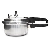 Olla de Presión Plateado y Negro 20.5x15cm De 2 Litros Apta para Inducción con Mango de Baquelita - OLLAS Y SARTENES | Bylmo