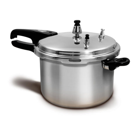 Olla de Presión Plateado y Negro 28.5x19cm De 7 Litros Apta para Inducción con Mango de Baquelita - OLLAS Y SARTENES | Bylmo