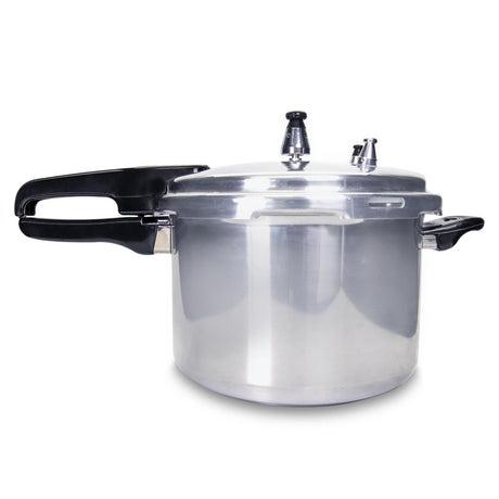 Olla de Presión Plateado y Negro 28.5x19cm De 7 Litros Apta para Inducción con Mango de Baquelita - OLLAS Y SARTENES | Bylmo